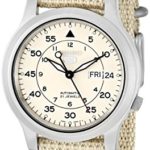 Seiko Men's SNK803 Seiko 5 Automatic Watch with Beige Canvas Strap