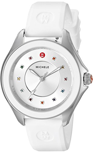 MICHELE Women's CAPE Analog Display Swiss Quartz White Watch