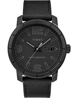 Timex Men's Mod 44 Black Leather Strap Watch