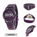 Coach Women's Grand Purple Steel Bracelet & Case Quartz Watch