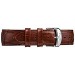 Timex Men's Easy Reader Brown/Silver-Tone/Blue Croco Pattern Leather Strap Watch
