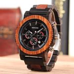 BOBO BIRD Mens Luxury Wooden Wrist Watches Large Size Date