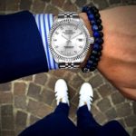 BUREI Men's Luxury Silver Automatic Watch