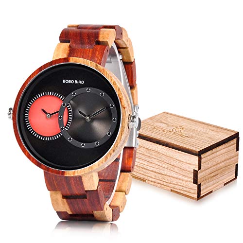 BOBO BIRD R10 Men's 2 Time Zone Wooden Watches