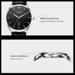 BUREI Mens Simple Dress Quartz Watches