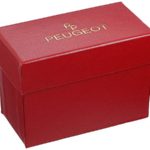 Peugeot Women's 310PK Silver-Tone Swarovski Crystal Accented Pink Leather Watch