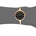 Anne Klein Women's Gold-Tone Watch and Bracelet Set