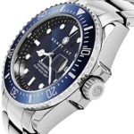 Henry Jay Mens Stainless Steel Professional Dive Watch with Date