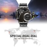 Men's Aposon Dual Dial Analog Watch – Stylish Fashion Dress Watch with Leather Band & Dual Time Zone Feature