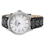 Elegance Redefined: COACH Women's Signature Strap Watch in Silver/Black