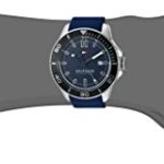 Tommy Hilfiger Men's Quartz Stainless Steel and Silicone Watch, Color:Blue