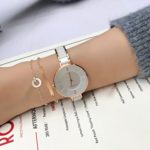 Women’s Rose Gold Ceramic Watch & Bracelet Gift Set – Ultra Thin, Minimalist Design with Waterproof Features