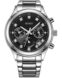 BUREI Women Chronograph Watches Analog Quartz Watch