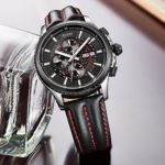BUREI Mens Chronograph Quartz Watches