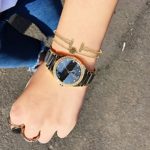 Gold Black Ceramic Watch Set 3875LBKT: A Stylish Trio for Timeless Elegance