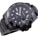 Fanmis Ceramic Bezel PVD Case Black Dial Mens Womens Watch
