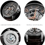 Stuhrling Original Delphi Automatic Watch - Grey Skeleton Dial Wrist Watch for Men
