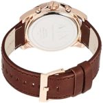 Armani Exchange Men's AX2508 Brown Leather Watch – Blue Dial, 50M Water Resistant Quartz Watch