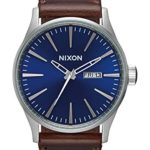 Nixon Men's 'Sentry Leather' Quartz Stainless Steel Sport Watch