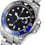 Fanmis Glass Blue and Black Ceramic Bezel Men's Automatic Watch