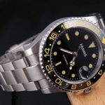 Fanmis Black Dial Yellow Automatic Mechanical Men's Womens Watch