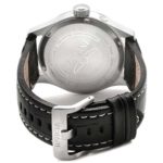 Invicta II Men's Stainless Steel Watch with Black Leather Band
