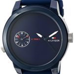 Tommy Hilfiger Men's 'Denim' Quartz Plastic and Rubber Casual Watch, Color:Blue