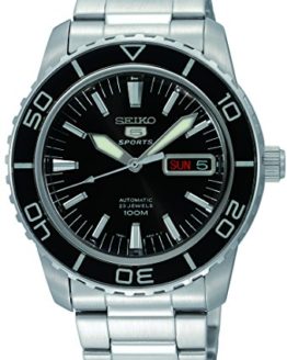 Seiko 5 SNZH55 Automatic Black Dial Stainless Steel Mens Watch