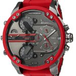 Diesel Mens Mr. Daddy 2.0 Multi-movement Red Silicone Watch