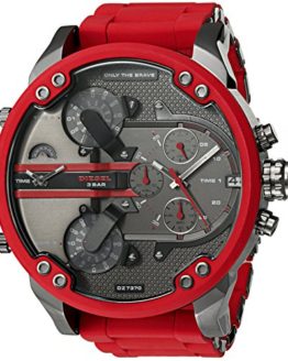 Diesel Mens Mr. Daddy 2.0 Multi-movement Red Silicone Watch