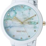 Nine West Women's Rubberized White Bracelet Watch