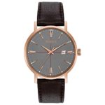 Bulova Men's Quartz Stainless Steel and Leather Dress Watch