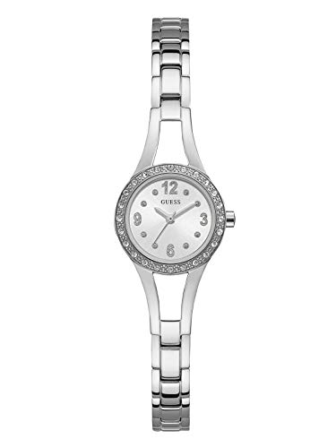 GUESS Women's Stainless Steel Petite Crystal Watch