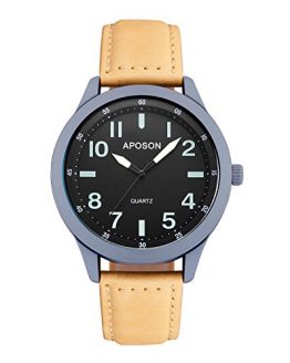 Mens quartz analog Watch,Aposon Casual Wrist watch for Men Business