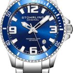 Stuhrling Original Mens Swiss Quartz Stainless Steel Sport Analog Dive Watch