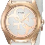 Guess G Twist White Dial Silicone Strap Ladies Watch