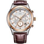 BUREI Men's Elegant Chronograph Watch with Date Display