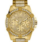 GUESS Men's Stainless Steel Multifunction Crystal Accented Watch