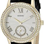 GUESS Women's Elegant Black & Gold-Tome Watch