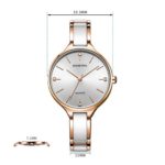 MAMONA Women's Quartz Simple Dress White and Rose Gold Watch