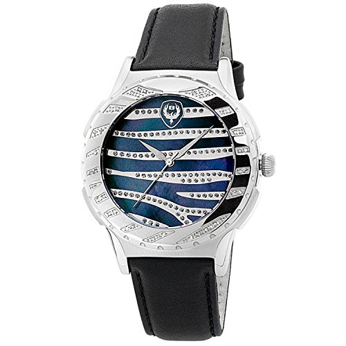 Brillier Unisex "Kalypso" Diamond-Accented Stainless Steel Watch