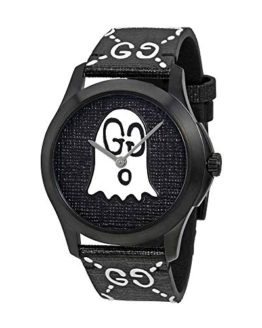 Gucci G-Timeless Black with Ghost Motif Dial Mens Watch