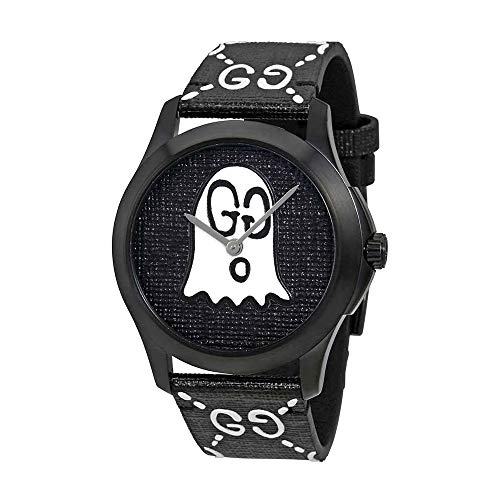 Gucci G-Timeless Black with Ghost Motif Dial Mens Watch