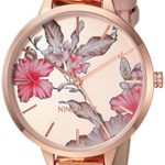 Nine West Women's Rose Gold-Tone and Blush Pink Strap Watch