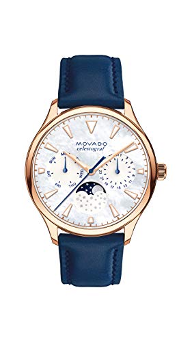 Movado Women's Heritage Rose Gold Watch with a Printed Index Dial