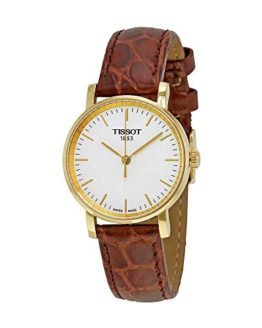 Tissot Ladies White Dial Leather Strap Watch