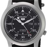 Seiko Men's Seiko 5 Automatic Stainless Steel Watch with Black Canvas Strap