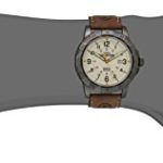 Timex Men's Expedition Rugged Metal Brown/Natural Leather Strap Watch