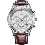 BUREI Mens Business Casual Elegant Chronograph Sports Watch