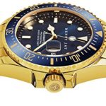 Henry Jay Men’s 23K Gold Plated Stainless Steel Aquamaster Dive Watch 100M